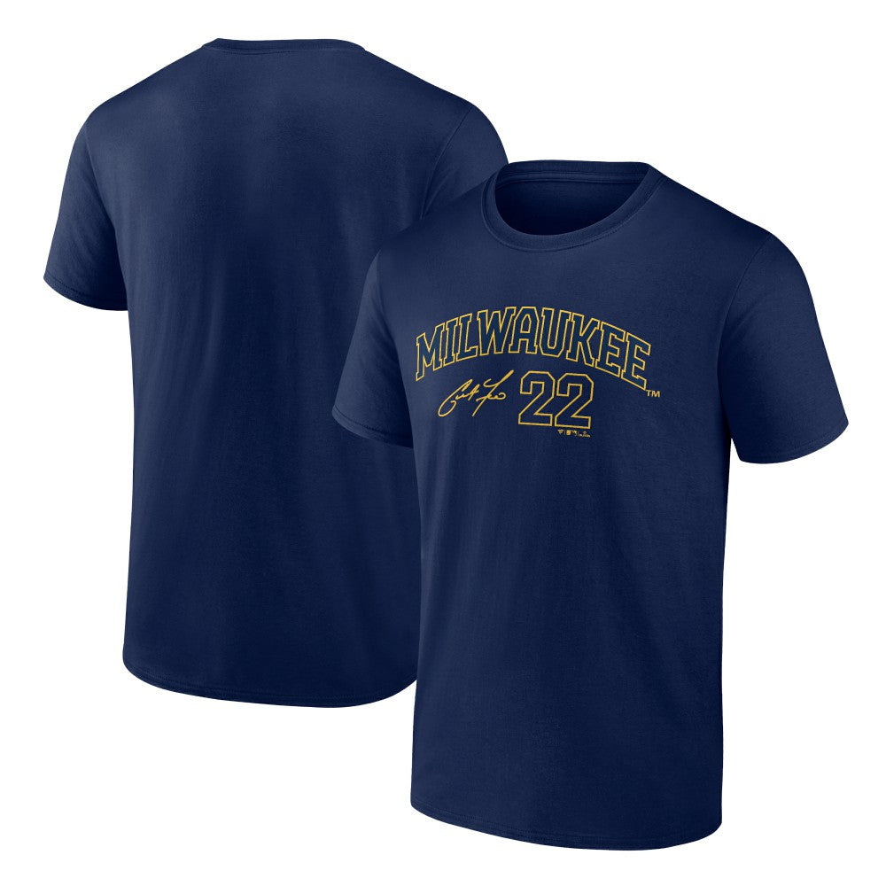 MLB Christian Yelich Milwaukee Brewers Fanatics Player Name & Number T-Shirt