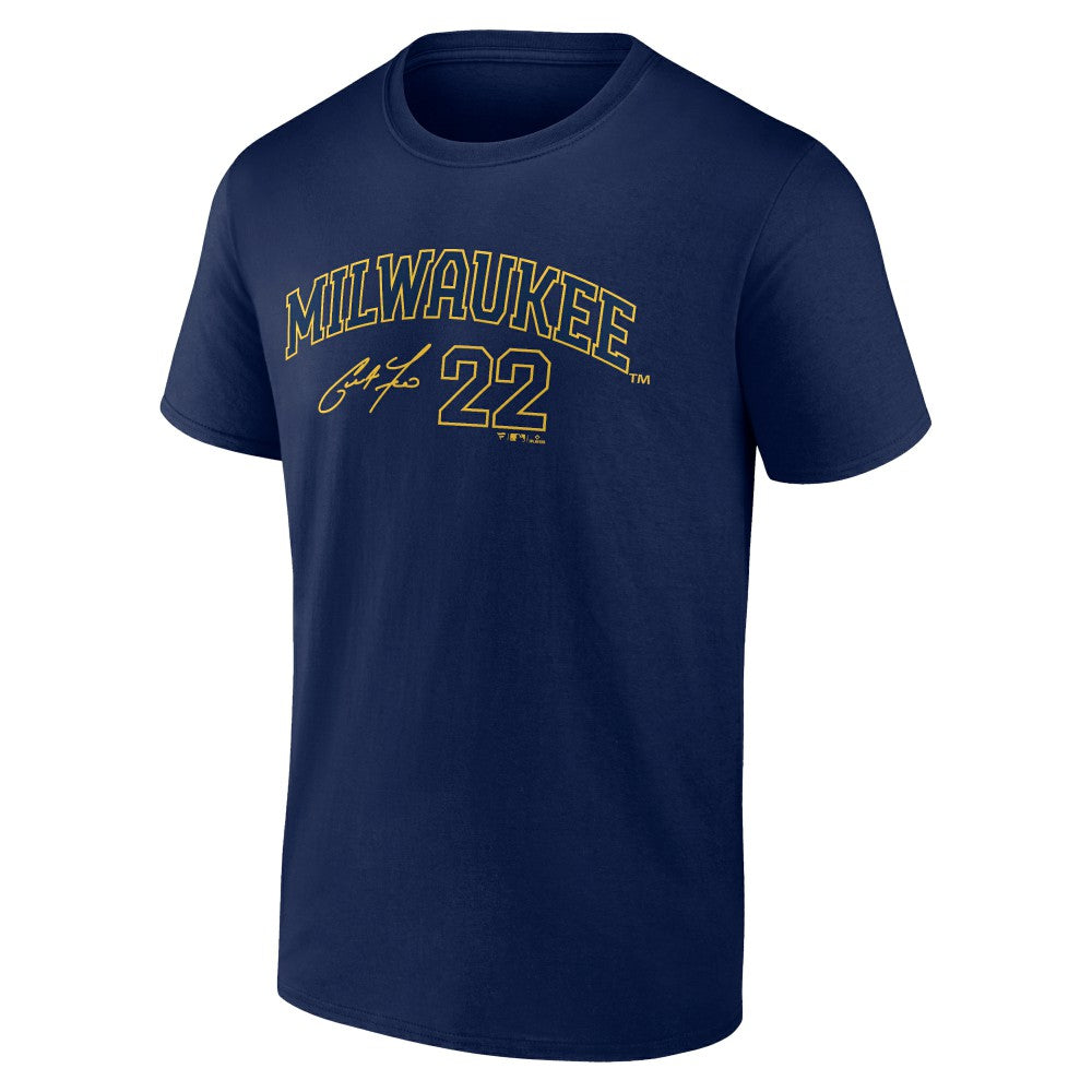 MLB Christian Yelich Milwaukee Brewers Fanatics Player Name & Number T-Shirt