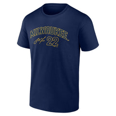 MLB Christian Yelich Milwaukee Brewers Fanatics Player Name & Number T-Shirt