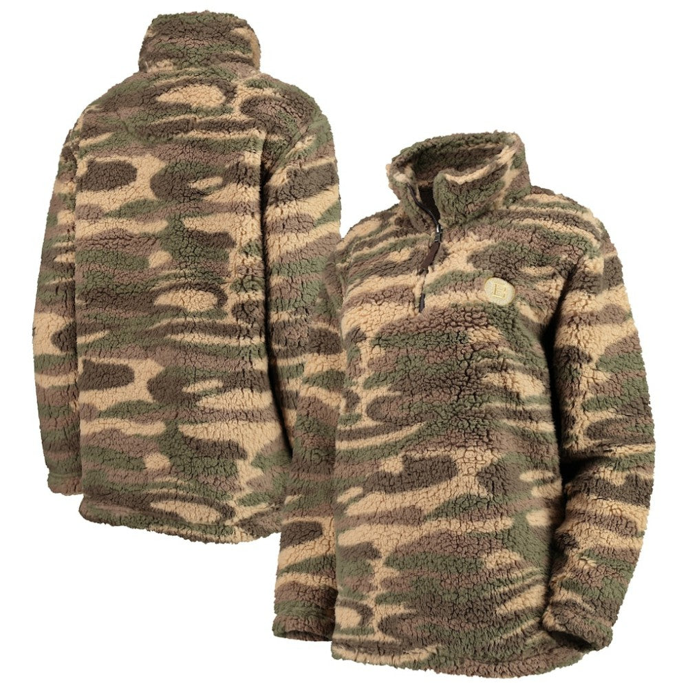 NHL Camo Boston Bruins G-III Sports by Carl Banks Women's Sherpa Quarter-Zip Jacket