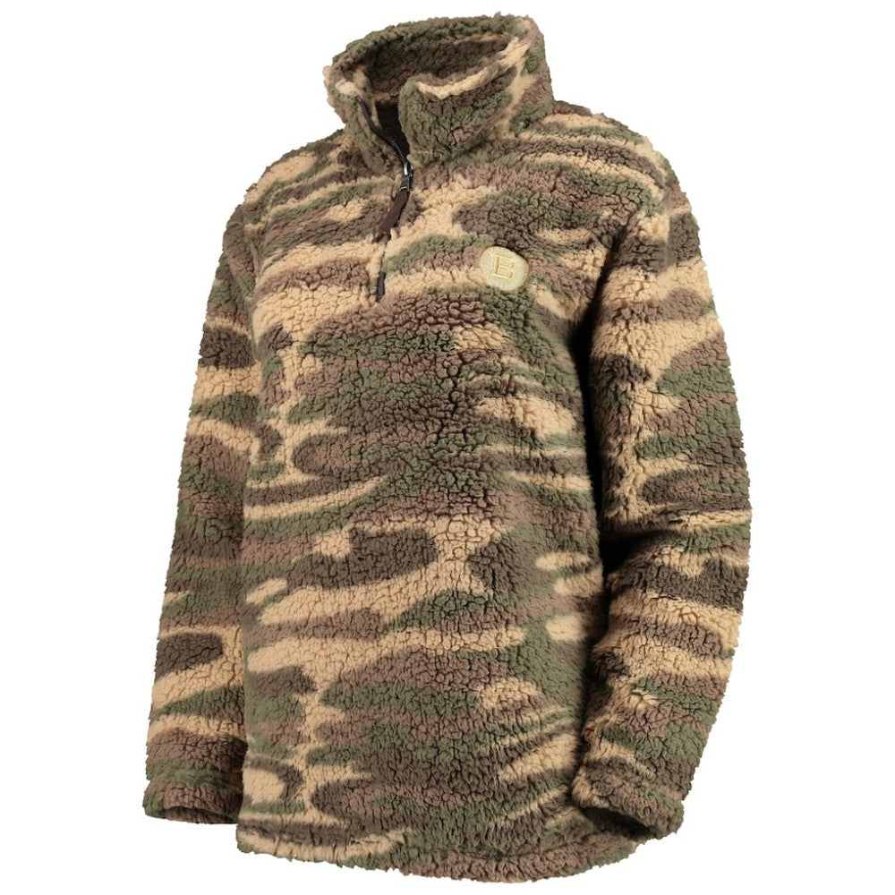NHL Camo Boston Bruins G-III Sports by Carl Banks Women's Sherpa Quarter-Zip Jacket