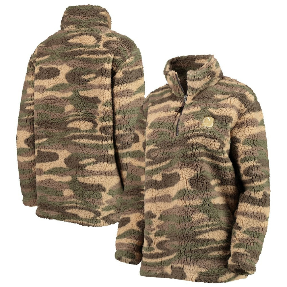 NHL Camo New Jersey Devils G-III Sports by Carl Banks Women's Sherpa Quarter-Zip Jacket