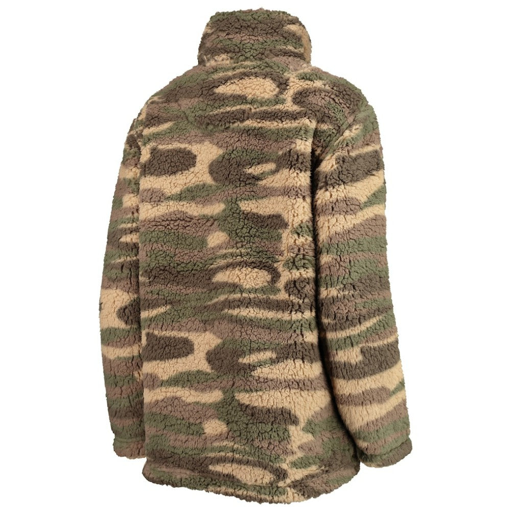 NHL Camo New Jersey Devils G-III Sports by Carl Banks Women's Sherpa Quarter-Zip Jacket