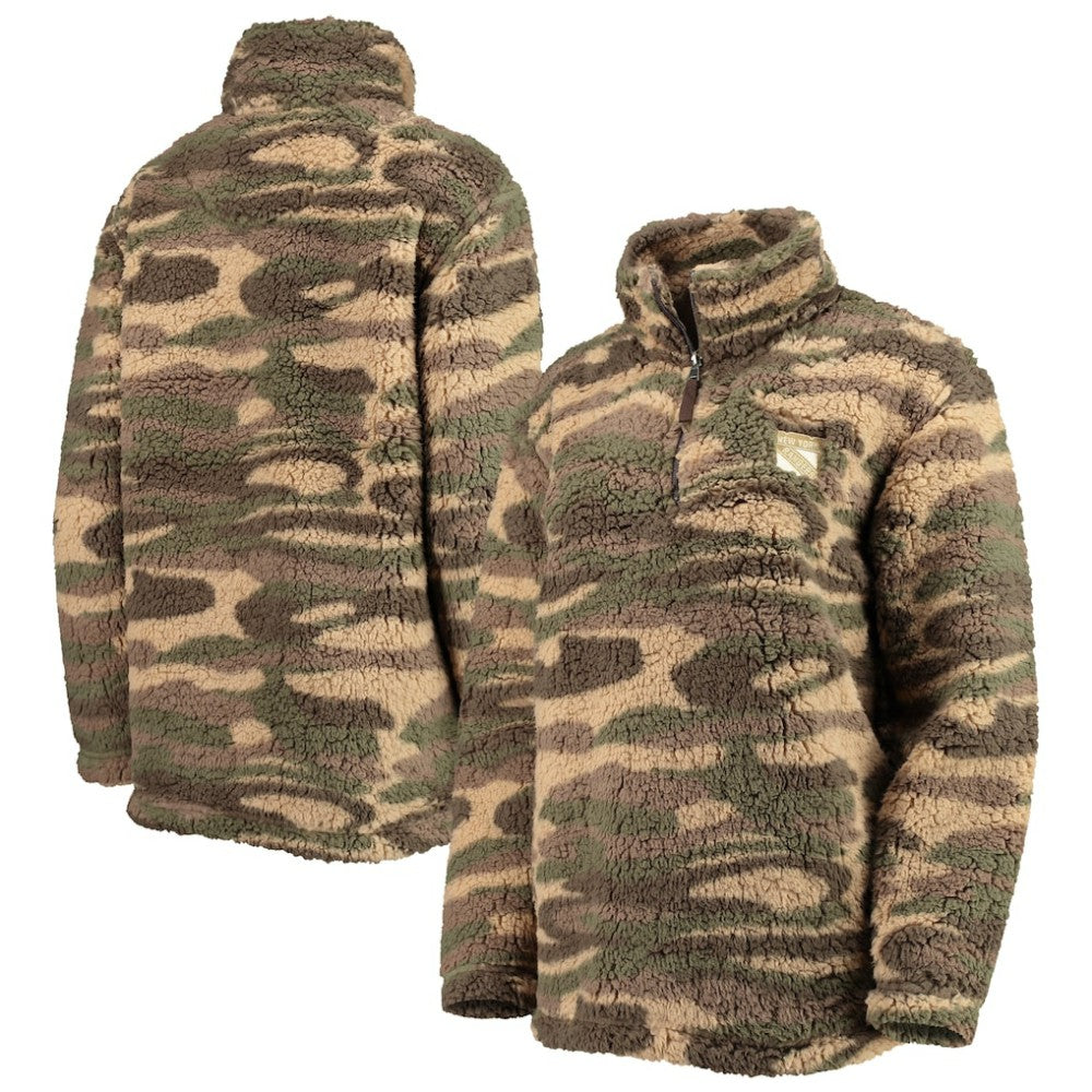 NHL Camo New York Rangers G-III Sports by Carl Banks Women's Sherpa Quarter-Zip Jacket