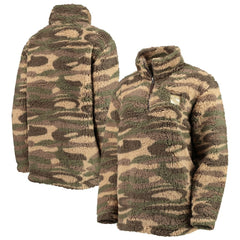 NHL Camo New York Rangers G-III Sports by Carl Banks Women's Sherpa Quarter-Zip Jacket