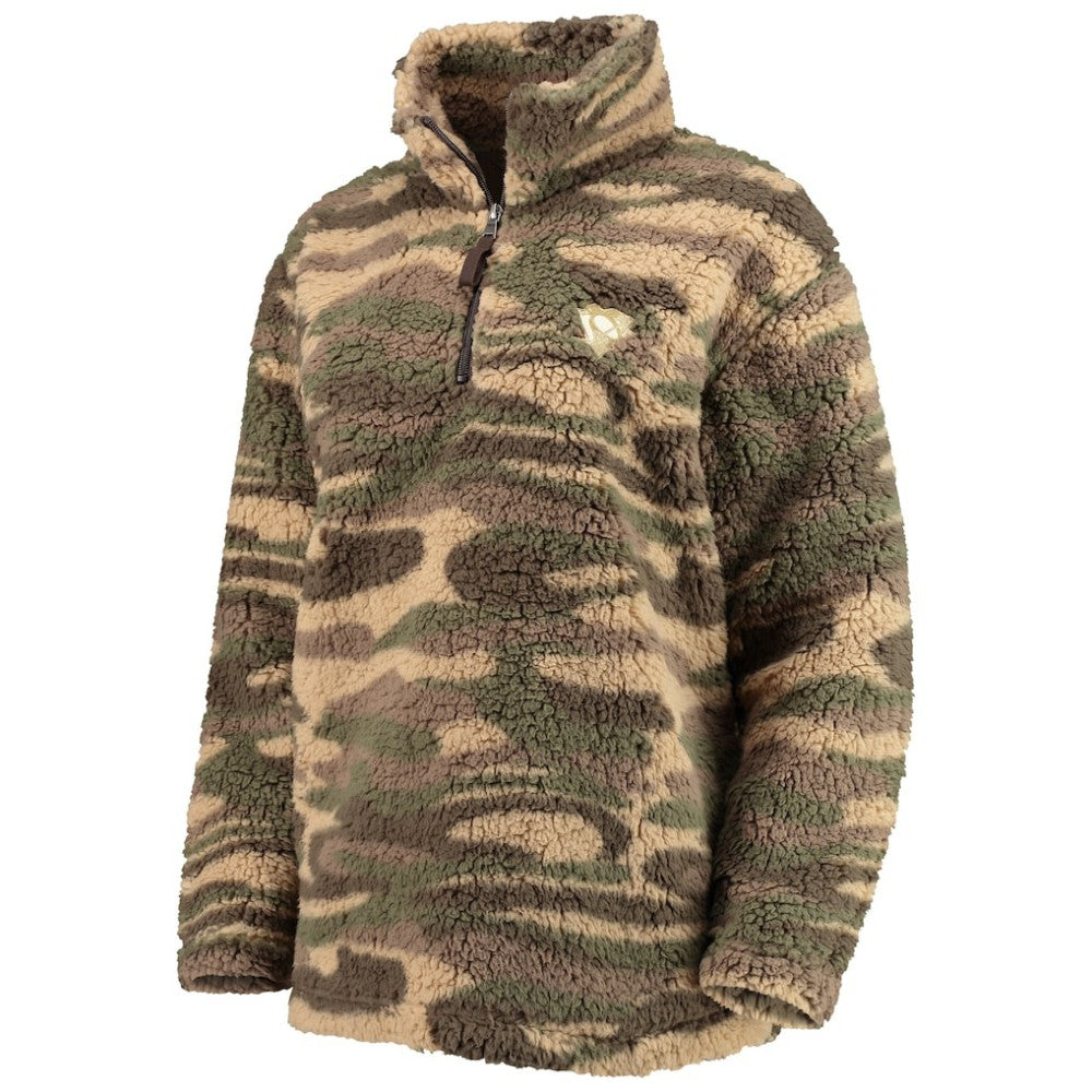 NHL Camo Pittsburgh Penguins G-III Sports by Carl Banks Women's Sherpa Quarter-Zip Jacket