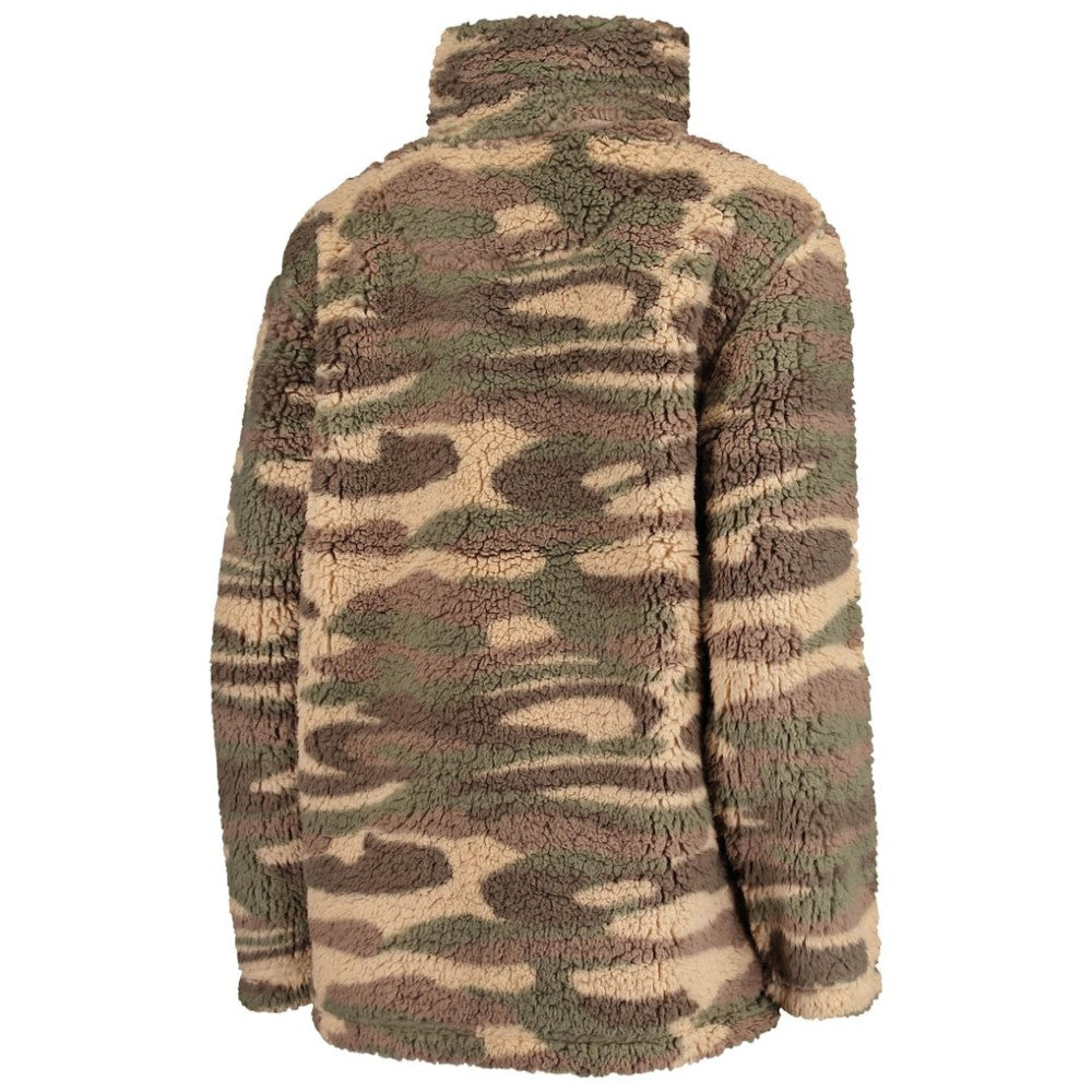 NHL Camo Seattle Kraken G-III Sports by Carl Banks Women's Sherpa Quarter-Zip Jacket