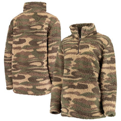 NHL Camo St. Louis Blues G-III Sports by Carl Banks Women's Sherpa Quarter-Zip Jacket