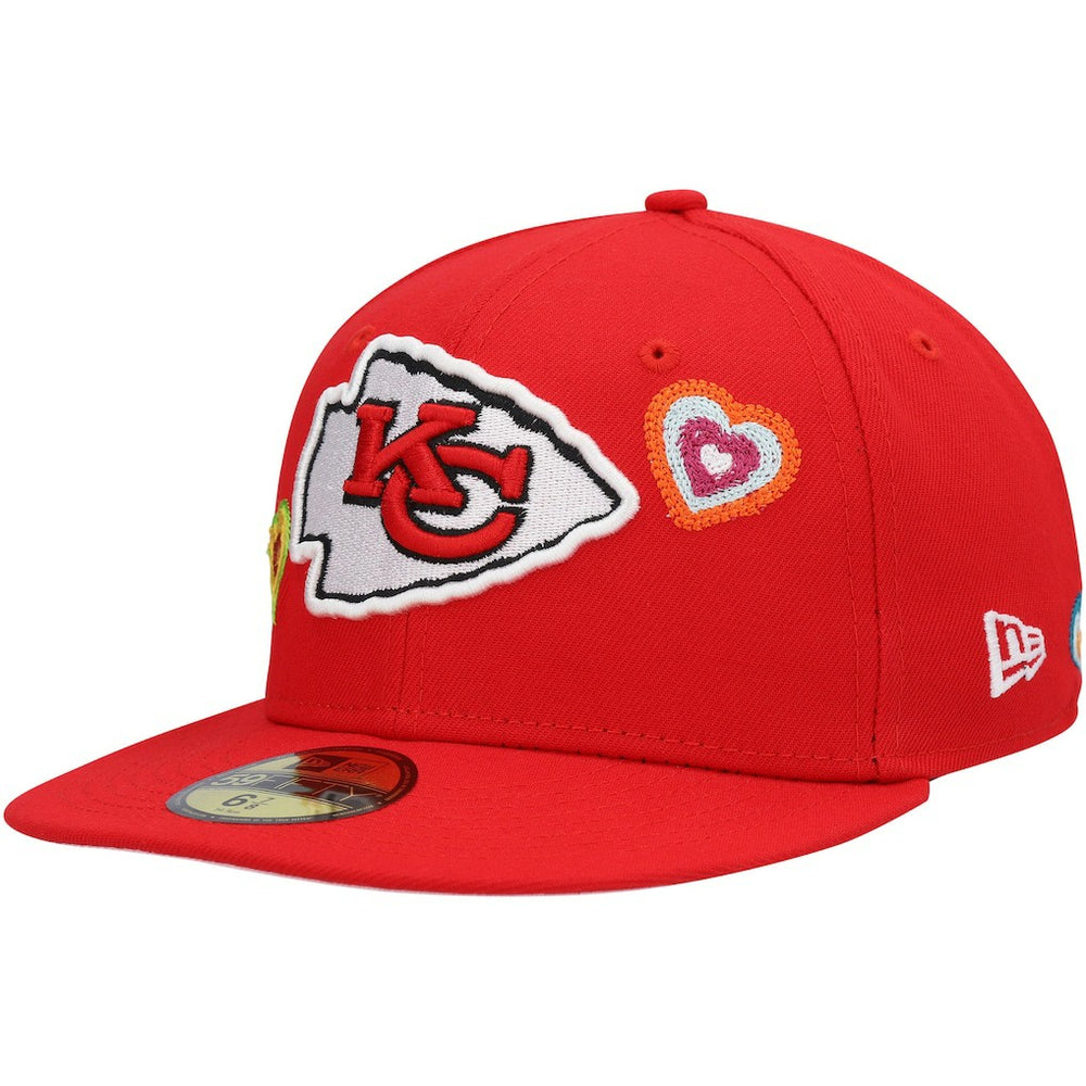 Chain Stitch Heart 59FIFTY Fitted Hat - Kansas City Chiefs