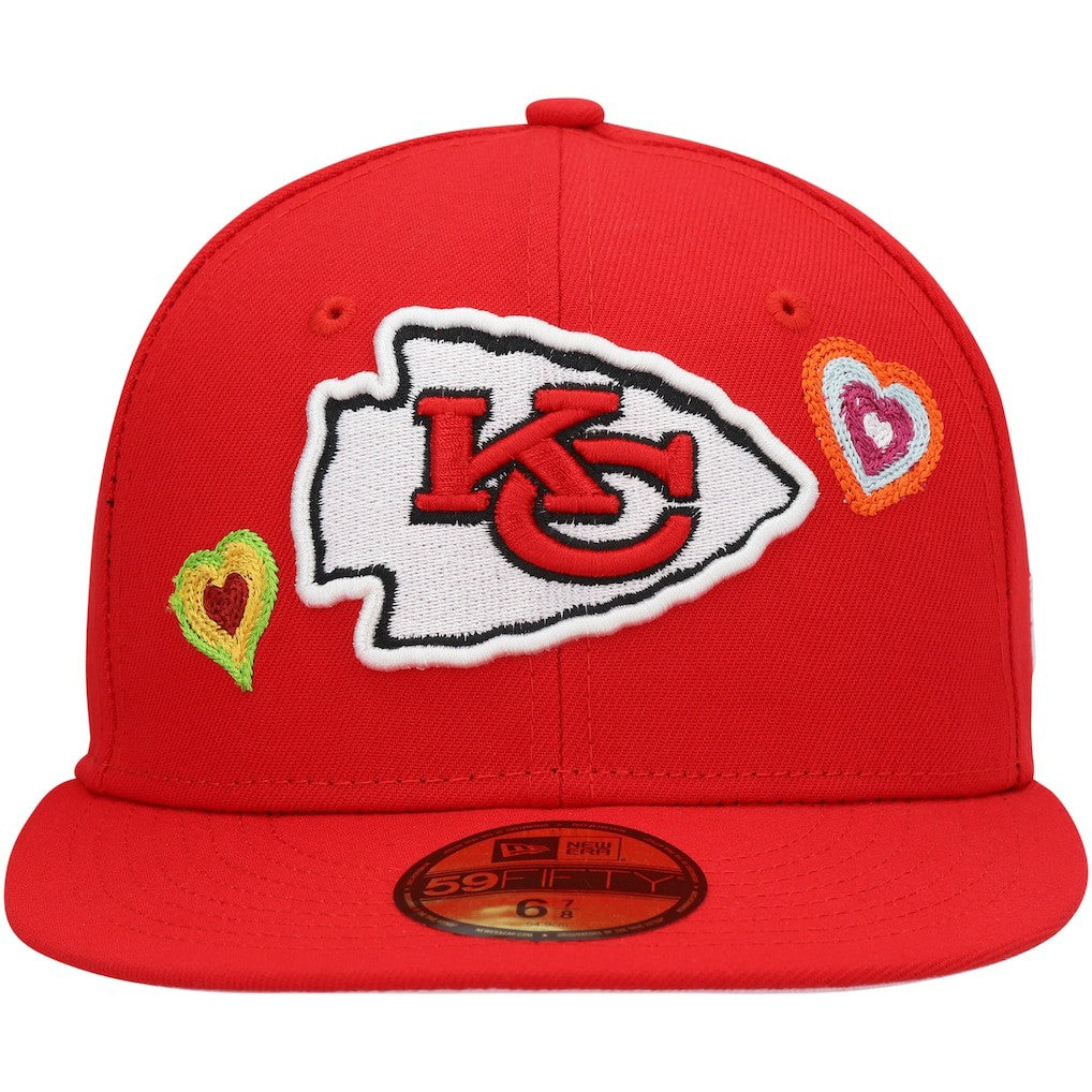 Chain Stitch Heart 59FIFTY Fitted Hat - Kansas City Chiefs
