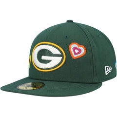 Chain Stitch Heart 59FIFTY Fitted Hat - Green Bay Packers