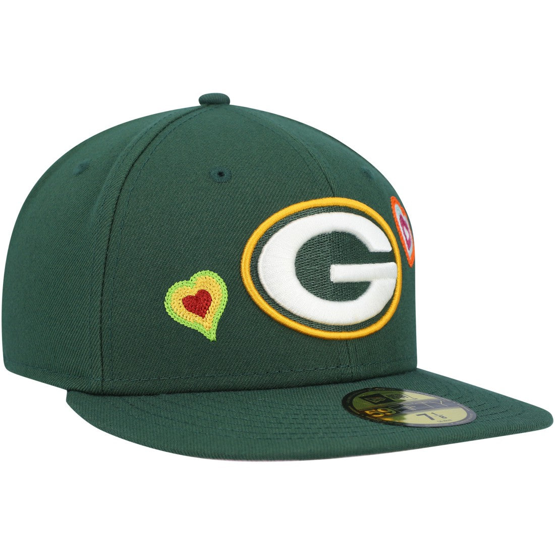 Chain Stitch Heart 59FIFTY Fitted Hat - Green Bay Packers