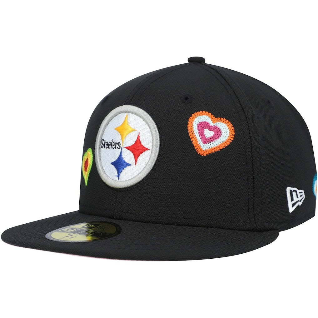 Chain Stitch Heart 59FIFTY Fitted Hat - Pittsburgh Steelers