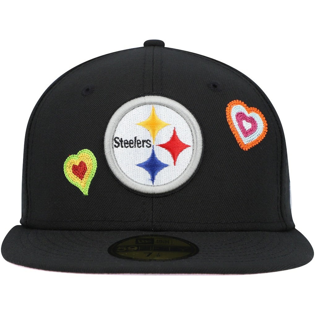 Chain Stitch Heart 59FIFTY Fitted Hat - Pittsburgh Steelers