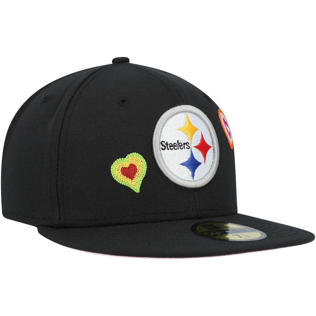Chain Stitch Heart 59FIFTY Fitted Hat - Pittsburgh Steelers