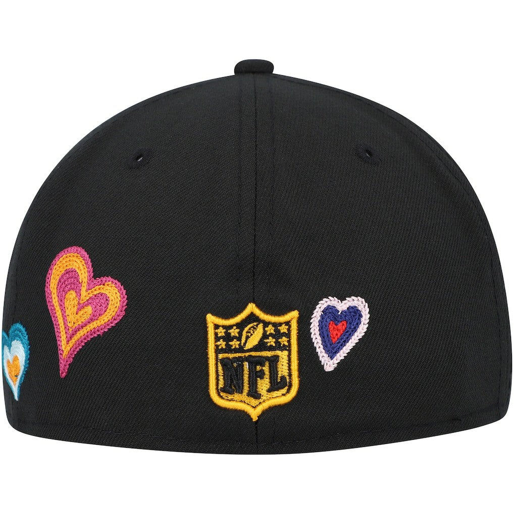 Chain Stitch Heart 59FIFTY Fitted Hat - Pittsburgh Steelers