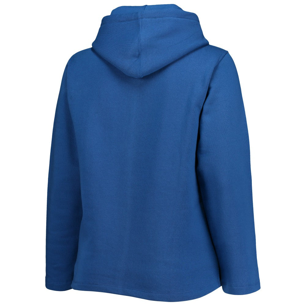 MLB Kansas City Royals Soft as a Grape Women's Plus Size Side Split Pullover Hoodie