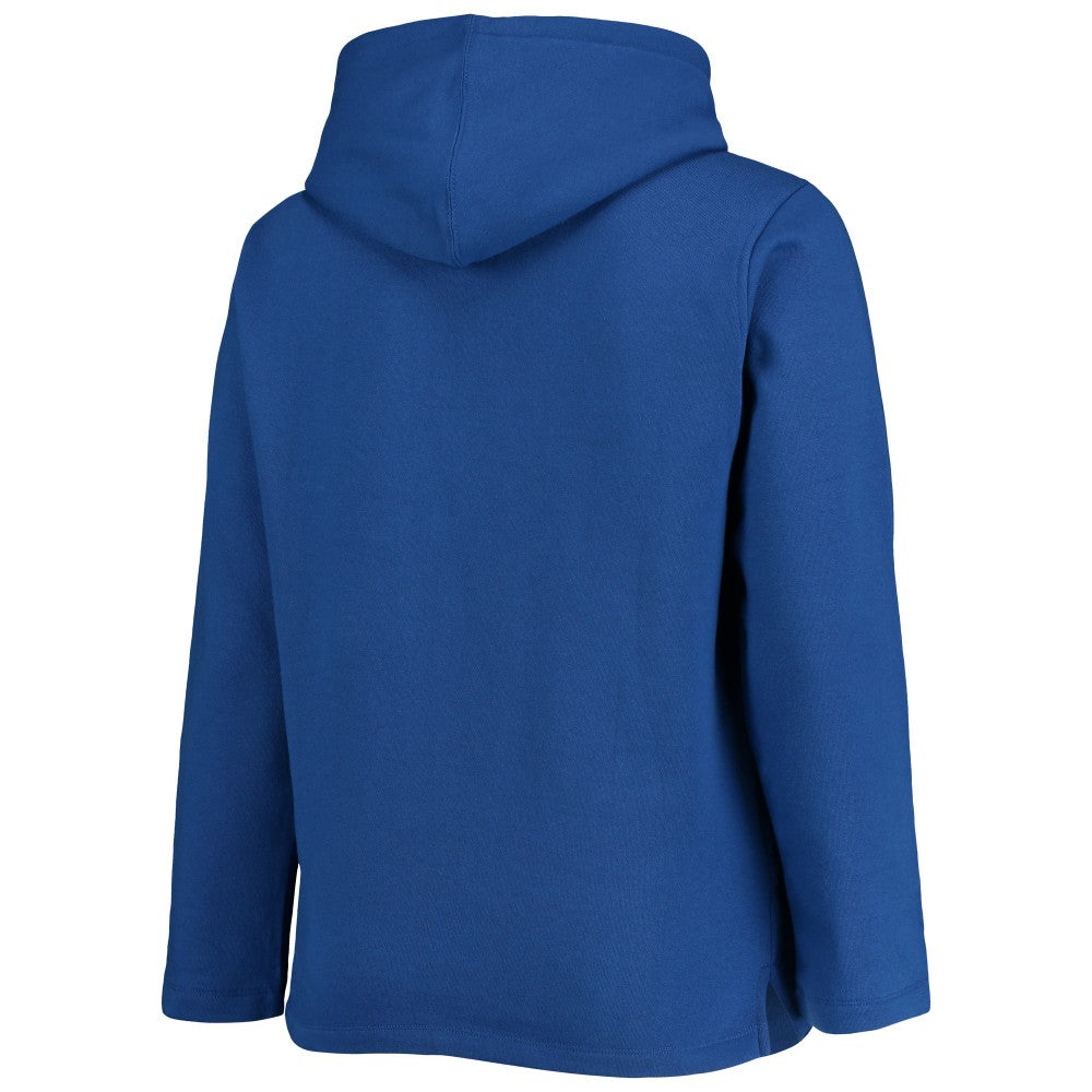 MLB Los Angeles Dodgers Soft as a Grape Women's Plus Size Side Split Pullover Hoodie
