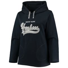 MLB New York Yankees Soft as a Grape Women's Plus Size Side Split Pullover Hoodie