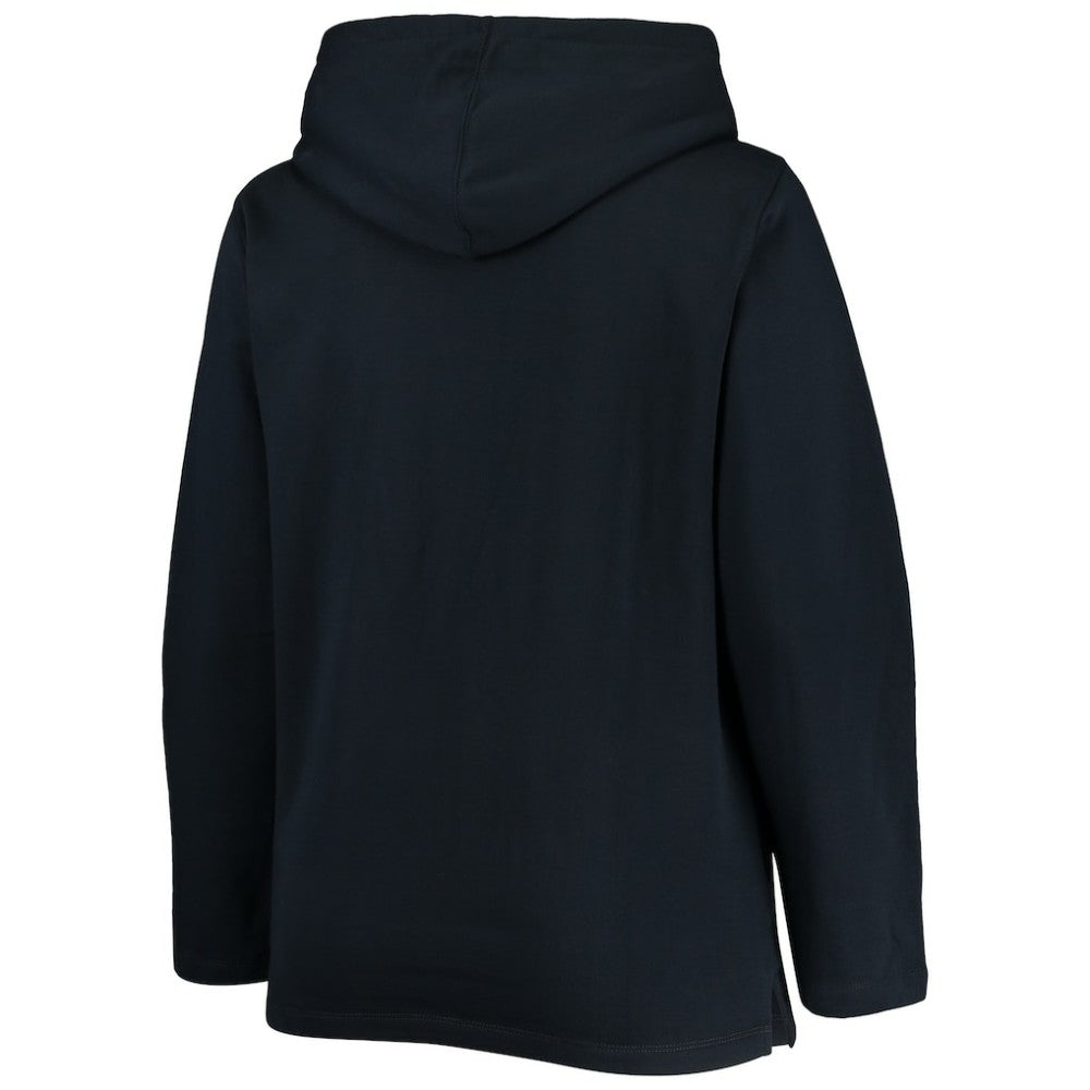 MLB New York Yankees Soft as a Grape Women's Plus Size Side Split Pullover Hoodie