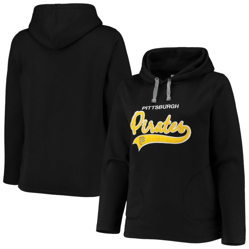MLB Pittsburgh Pirates Soft as a Grape Women's Plus Size Side Split Pullover Hoodie