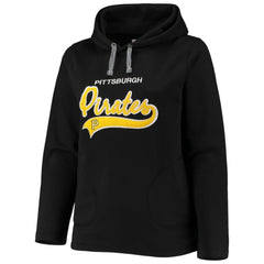 MLB Pittsburgh Pirates Soft as a Grape Women's Plus Size Side Split Pullover Hoodie