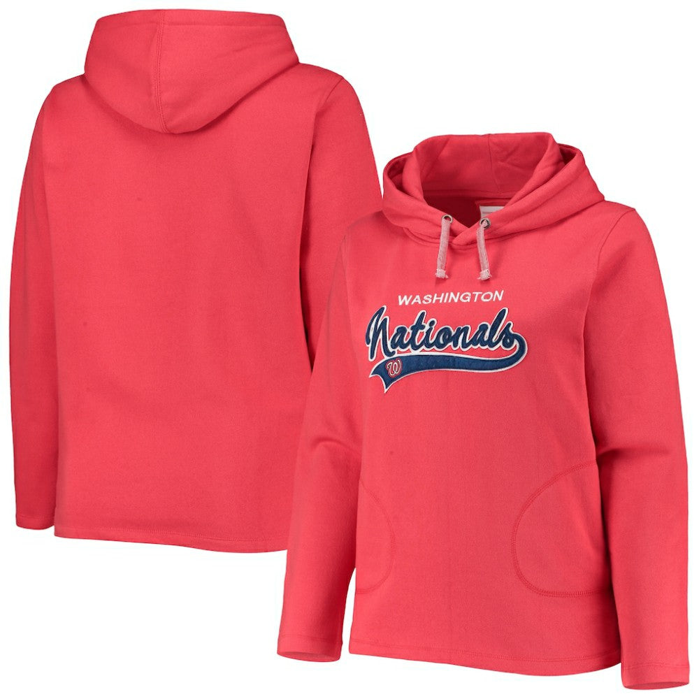MLB Washington Nationals Soft as a Grape Women's Plus Size Side Split Pullover Hoodie