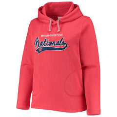 MLB Washington Nationals Soft as a Grape Women's Plus Size Side Split Pullover Hoodie