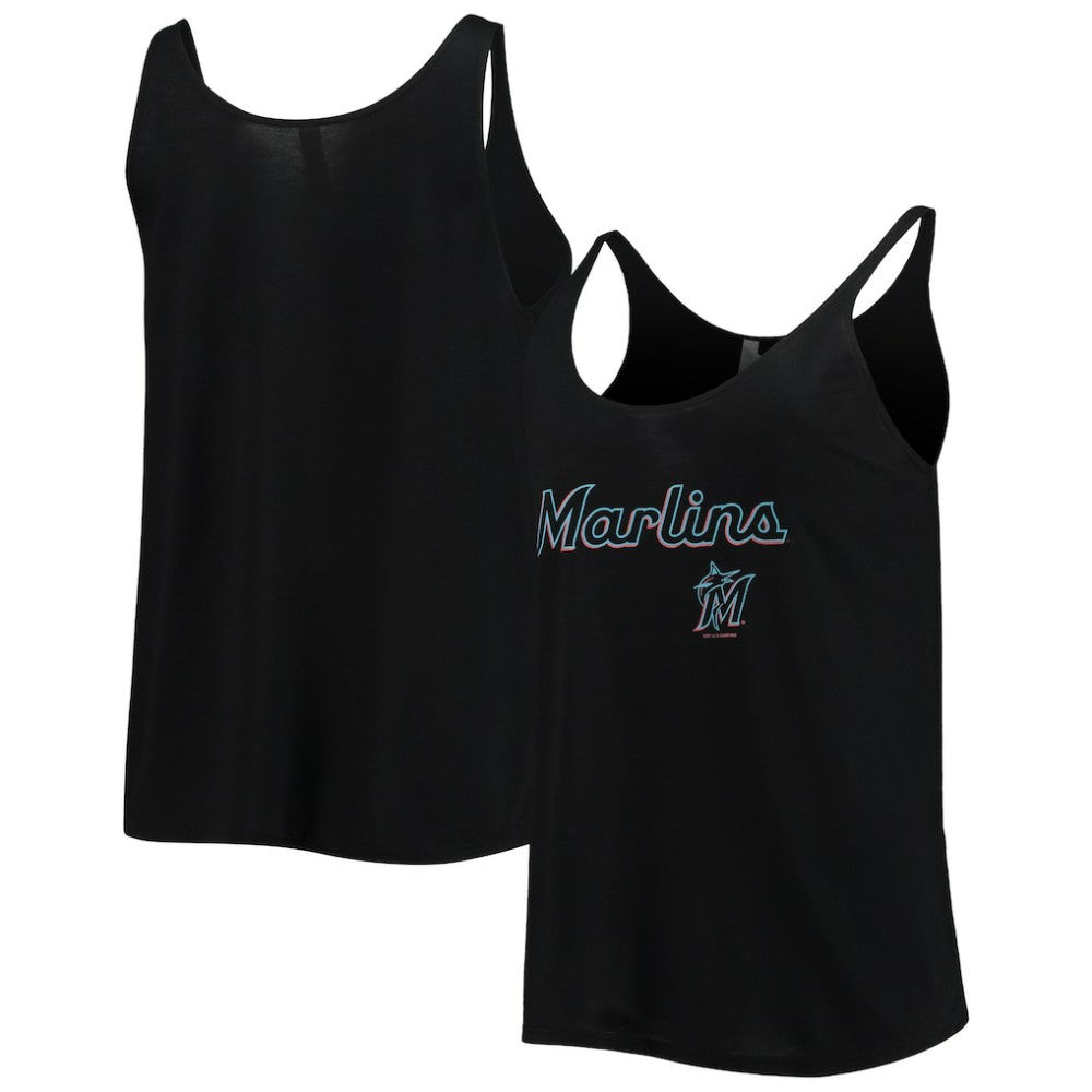 MLB Miami Marlins Soft as a Grape Women's Slouchy Tank Top