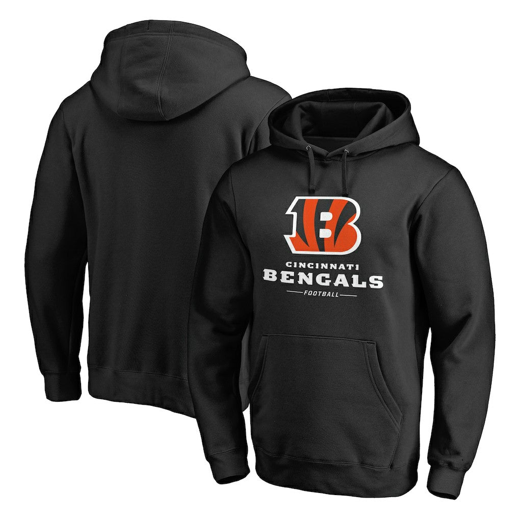 Logo Team Lockup Fitted Pullover Hoodie - Cincinnati Bengals