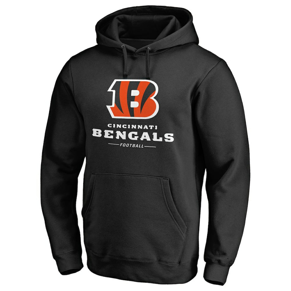 Logo Team Lockup Fitted Pullover Hoodie - Cincinnati Bengals