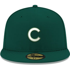 MLB Chicago Cubs New Era White Logo 59FIFTY Fitted Hat