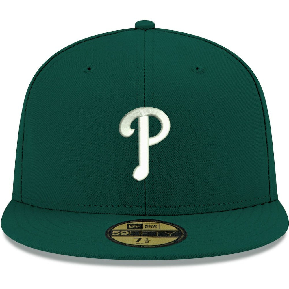 MLB Philadelphia Phillies New Era White Logo 59FIFTY Fitted Hat