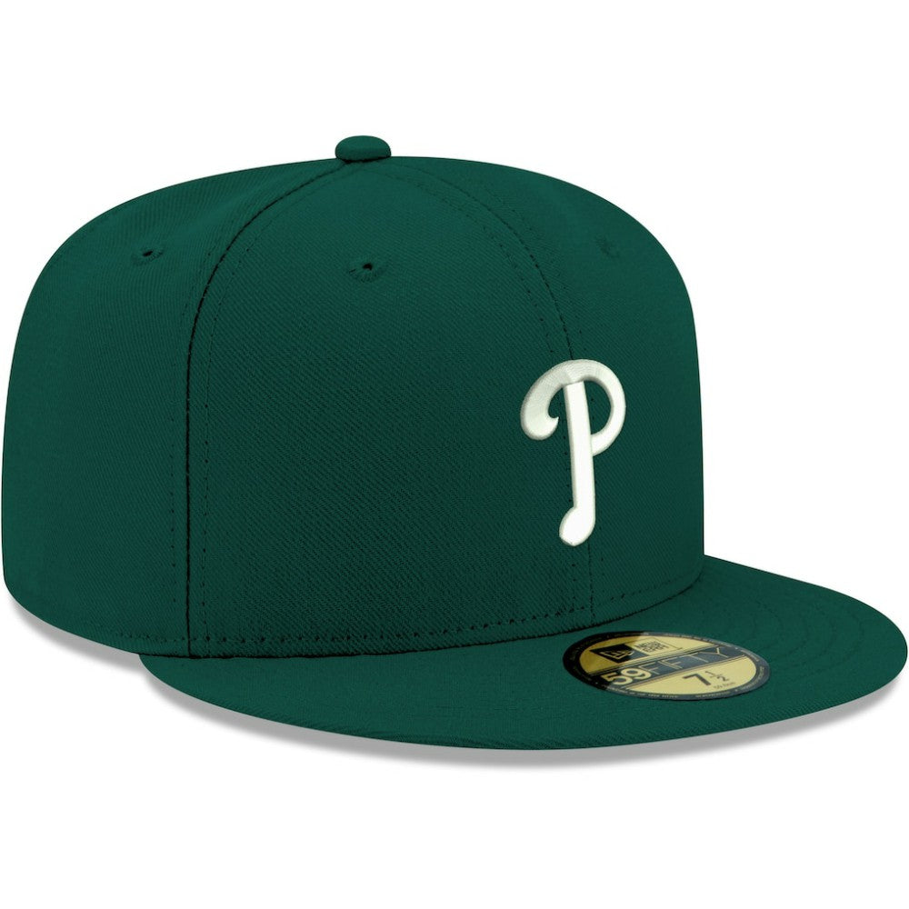 MLB Philadelphia Phillies New Era White Logo 59FIFTY Fitted Hat