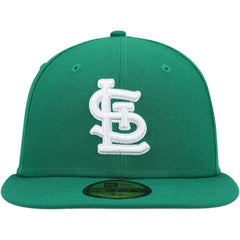 MLB St. Louis Cardinals New Era White Logo 59FIFTY Fitted Hat