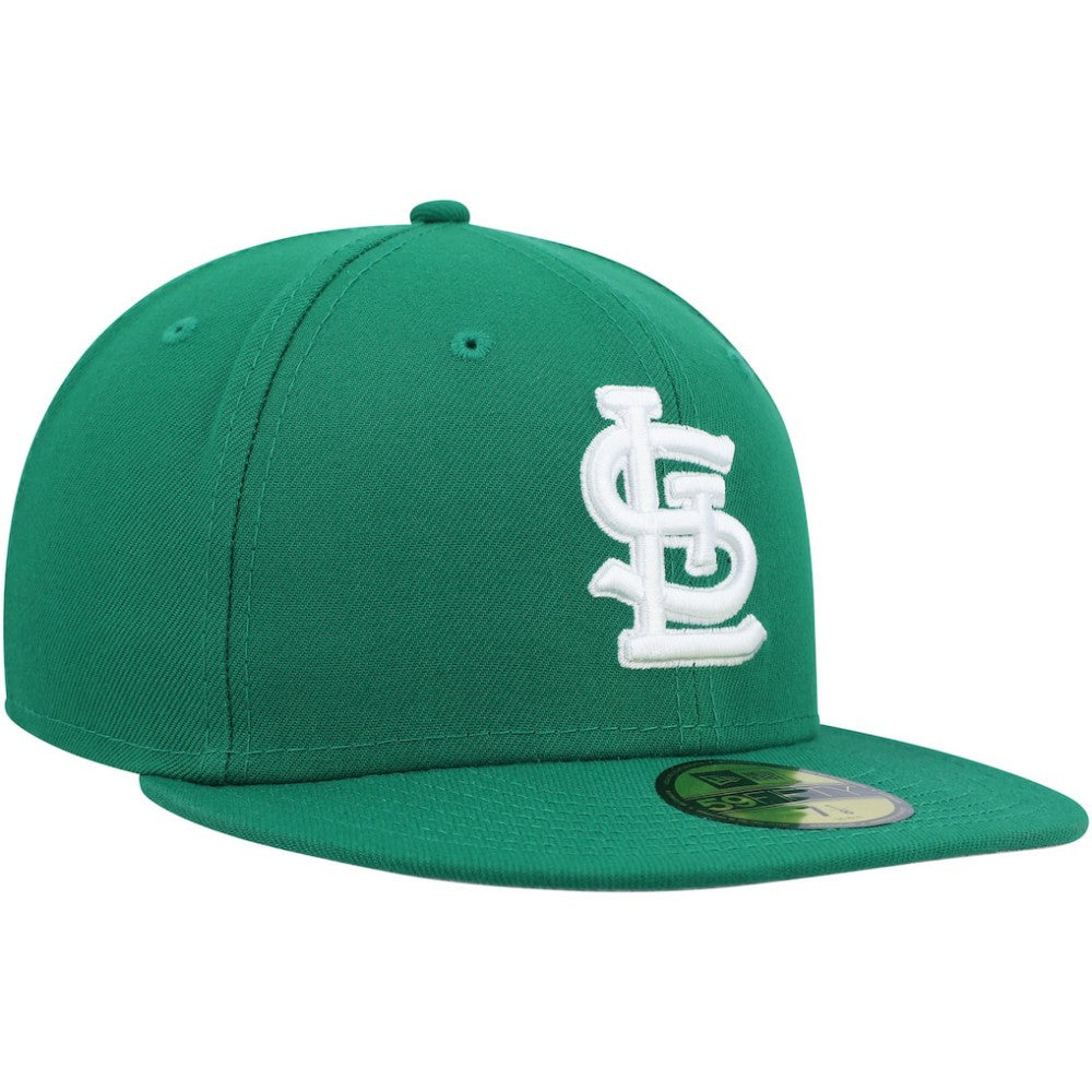 MLB St. Louis Cardinals New Era White Logo 59FIFTY Fitted Hat