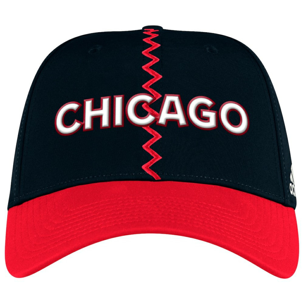 NHL Black Chicago Blackhawks adidas Reverse Retro 2.0 Flex Hat