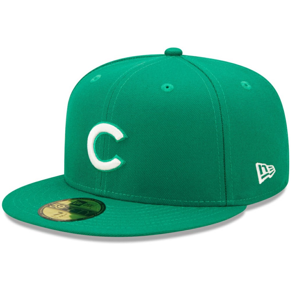 MLB Chicago Cubs New Era White Logo 59FIFTY Fitted Hat