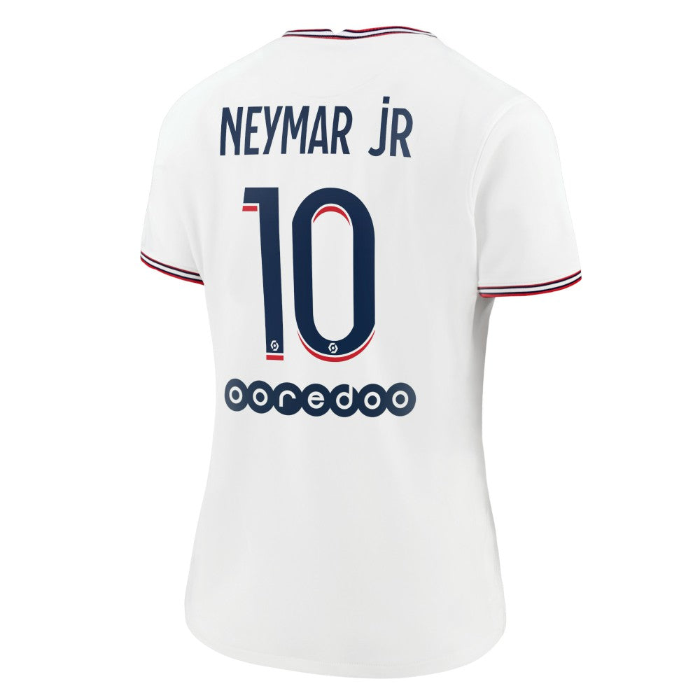 Neymar Jr. Paris Saint-Germain Jordan Brand Women's 2021/22 Fourth Replica Jersey - Jordan White