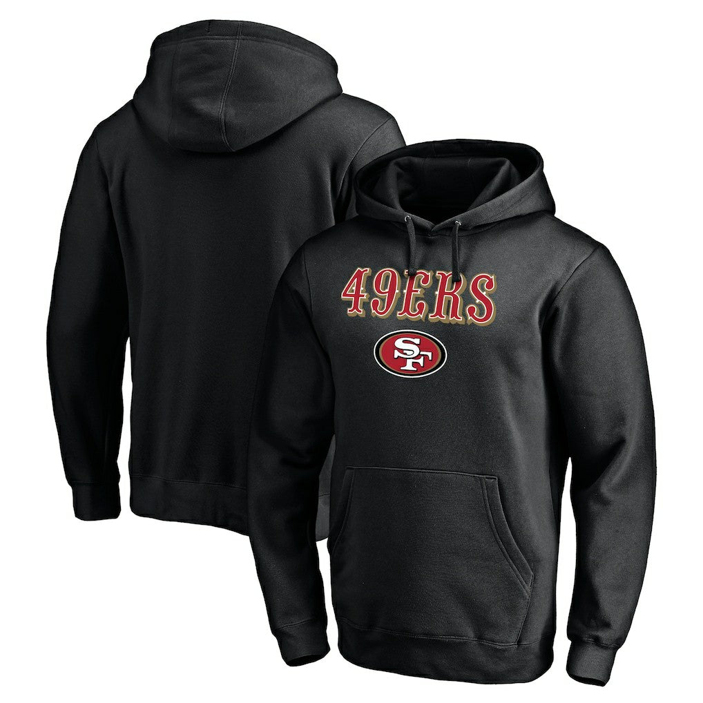Logo Team Lockup Fitted Pullover Hoodie - San Francisco 49ers