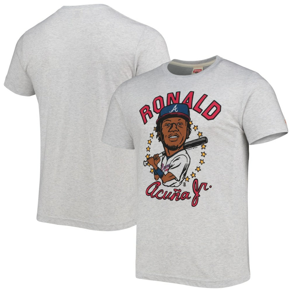 MLB Ronald Acuna Jr. Atlanta Braves Homage Caricature Tri-Blend T-Shirt