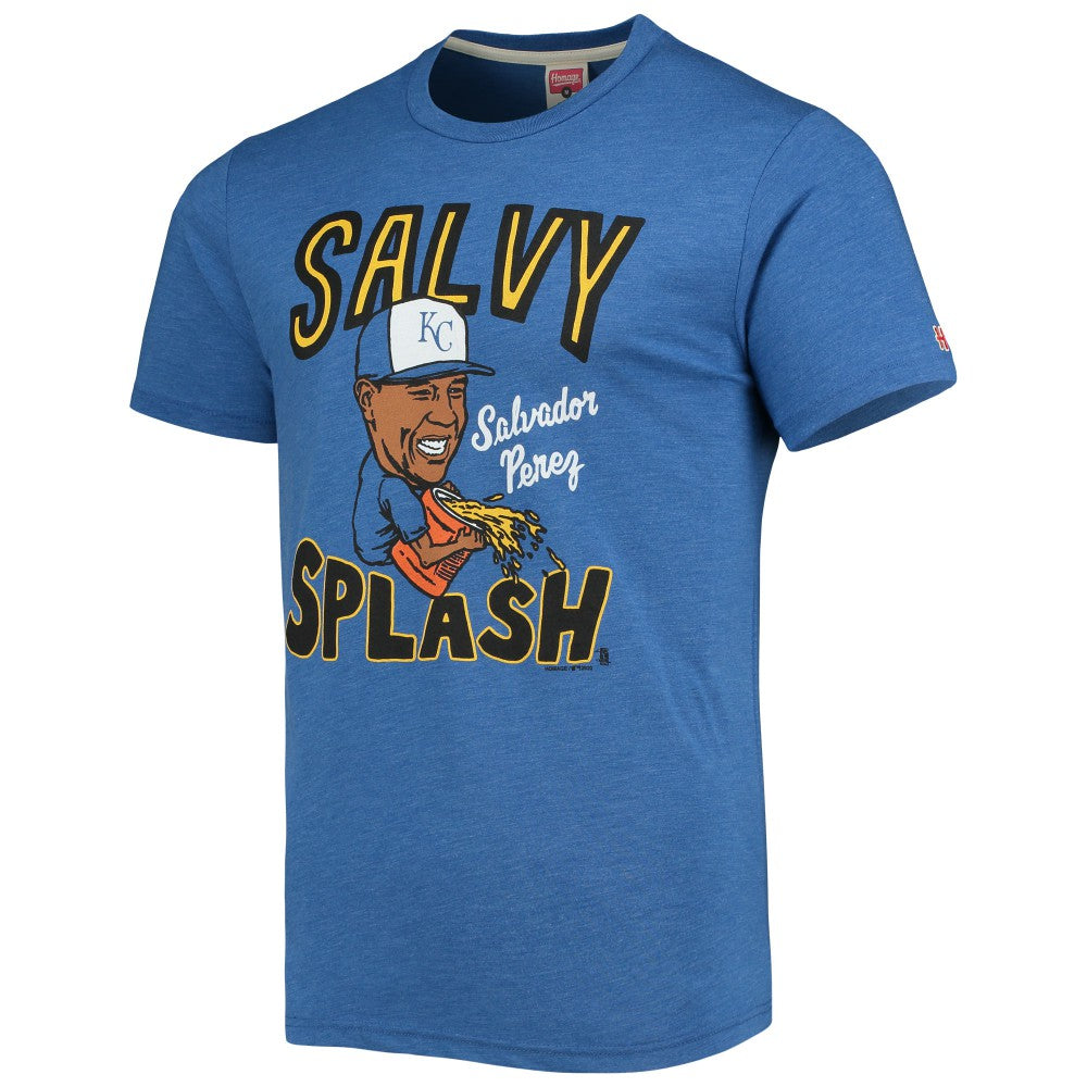 MLB Salvador Perez Kansas City Royals Homage Caricature Tri-Blend T-Shirt