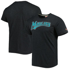 MLB Miami Marlins Homage Hand-Drawn Logo Tri-Blend T-Shirt