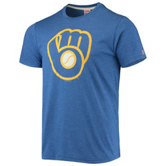 MLB Milwaukee Brewers Homage Hand-Drawn Logo Tri-Blend T-Shirt