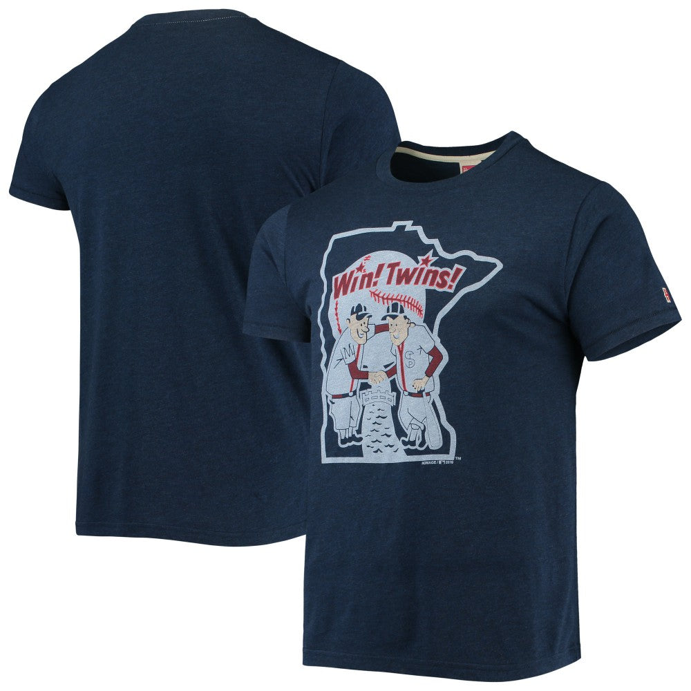 MLB Minnesota Twins Homage Hand-Drawn Logo Tri-Blend T-Shirt