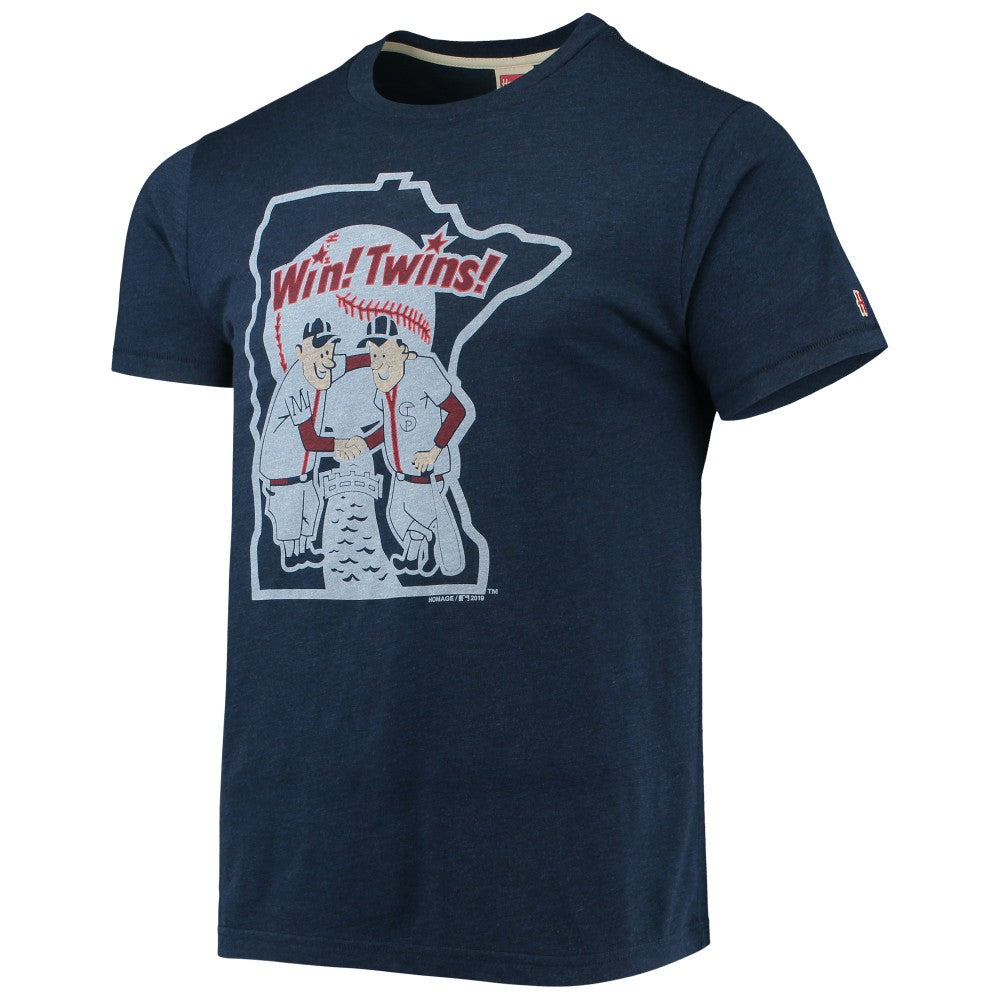 MLB Minnesota Twins Homage Hand-Drawn Logo Tri-Blend T-Shirt