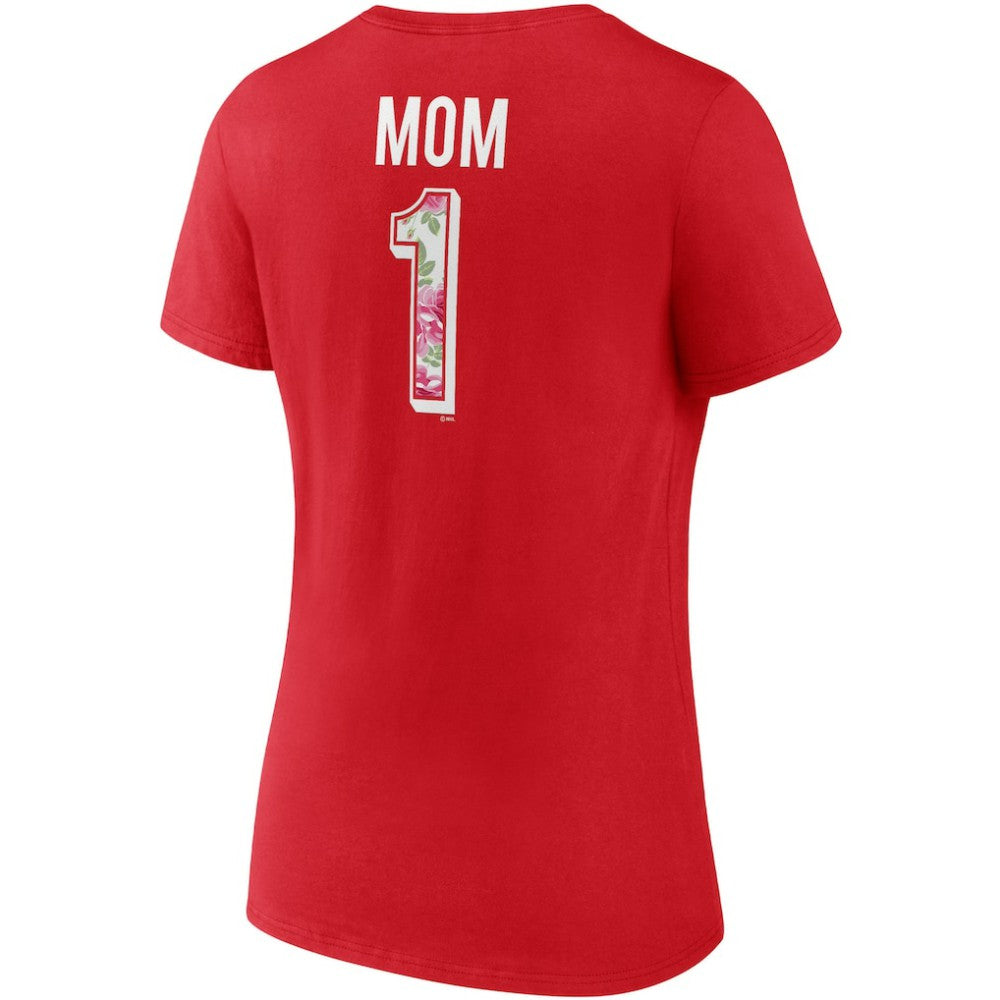 NHL Red Washington Capitals Fanatics Women's Team Mother's Day V-Neck T-Shirt