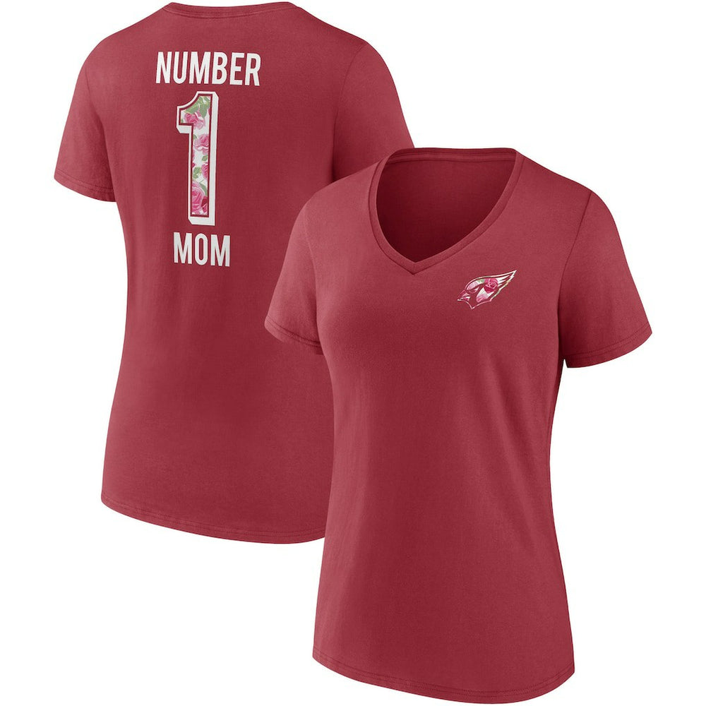 Women's Team Mother's Day V-Neck T-Shirt - Arizona Cardinals