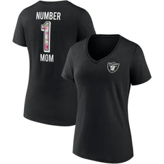 Women's Team Mother's Day V-Neck T-Shirt - Las Vegas Raiders