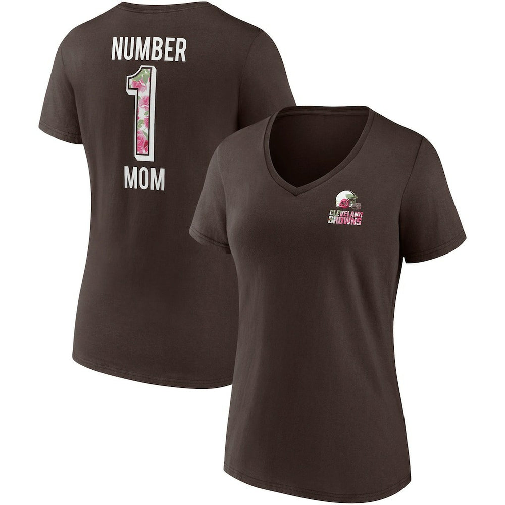 Women's Team Mother's Day V-Neck T-Shirt - Cleveland Browns